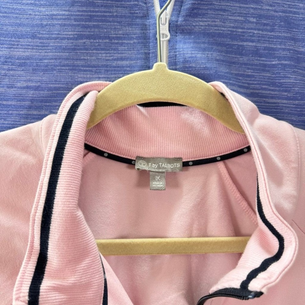 T by Talbots Lot of 2 Full Zip Jackets Womens 1X Plus Pink Blue Athletic NWT - Picture 2 of 9